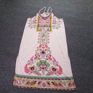 Flying Tomato Womens Dress Medium Midi Fresh Tribal Bohemian Vacation Cruise Sun